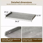 Washer Dryer Countertop, Laundry Topper with Raised Edge & Non-Slip Pad for Hamper Counter Storage & Laundry Room Organization