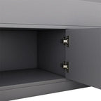 Lit plateforme de capitaine Twin/Full avec 4 tiroirs et étagères de rangement, structure en bois massif avec tête de lit bibliothèque et rangements