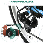 Moasis24/ 26-Zoll-Cruiser-Fahrrad mit 7 Gängen, verstellbarem Durchstieg, Pendlerfahrrad