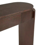 Merax Modern Oval-Top Console Table with Fluted Curved Legs & Dual Hidden Drawers