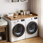 Washer Dryer Countertop, Laundry Topper with Raised Edge & Non-Slip Pad for Hamper Counter Storage & Laundry Room Organization