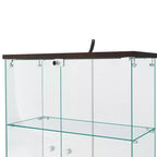 Vitrinenschrank aus Glas, 64,5 x 32, mit Schloss