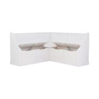 Tobin Traditional Solid Wood Backless Storage Corner Nook Breakfast Bench Cushion White - Linon