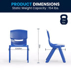 Ensemble table d’activités rectangulaire réglable en hauteur en plastique Emma and Oliver, 23,625 l x 47,25 L, avec 6 chaises