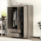 3-Door Wardrobe with 2 Drawers