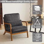 Moderner gepolsterter Akzentstuhl im Mid-Century-Stil