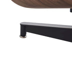 Leren loungefauteuil in mid-century-modern stijl, relaxfauteuil
