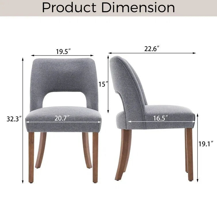 Ensemble de 4 chaises de salle à manger rembourrées en tissu