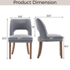 Ensemble de 4 chaises de salle à manger rembourrées en tissu