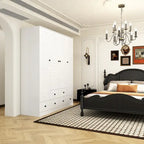 Wardrobe Armoire Closet 59W Large Freestanding Wardrobe Cabinet White