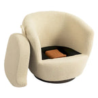 Gepolsterter drehbarer Clubsessel mit Stauraum, moderner Beistellsessel für Wohnzimmer, Schlafzimmer, Büro oder Leseecke