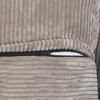 Grote modulaire hoekbank met corduroybekleding, U-vormig, 4-zits, met 2 ottomanen en 5 kussens