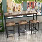 Ensemble de table de bar avec 3 tabourets